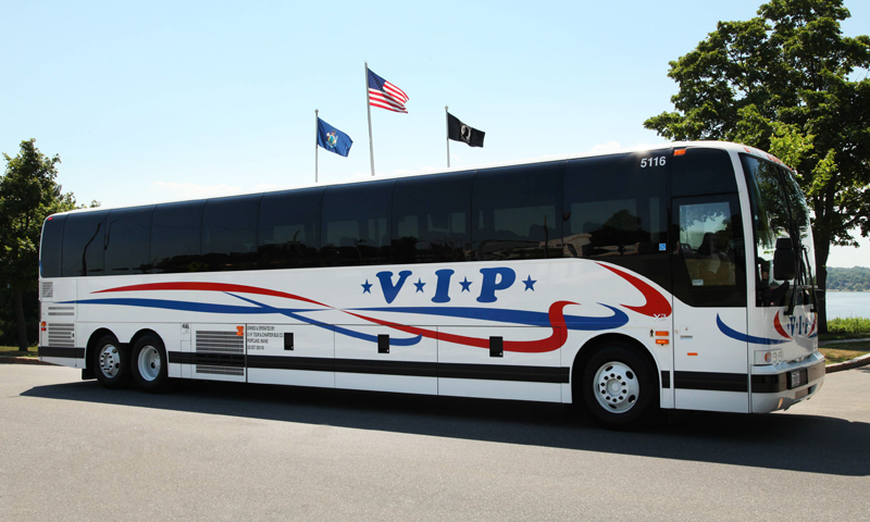 VIP Coach Bus Courtesy of VIP TOur & Charter Bus Co. VIP Coach Bus Courtesy of VIP TOur & Charter Bus Co.