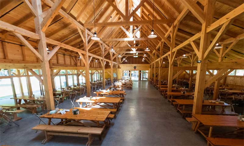 Indoor Seating. Photo Provided by Maine Camp Experience Indoor Seating. Photo Provided by Maine Camp Experience