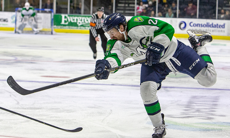 Hockey Player. Photo Provided by Maine Mariners Hockey Player. Photo Provided by Maine Mariners