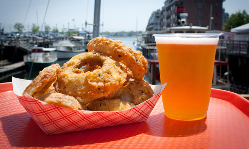 Seafood and Beer on the Water. Photo Provided by Portland Lobster Company Seafood and Beer on the Water. Photo Provided by Portland Lobster Company