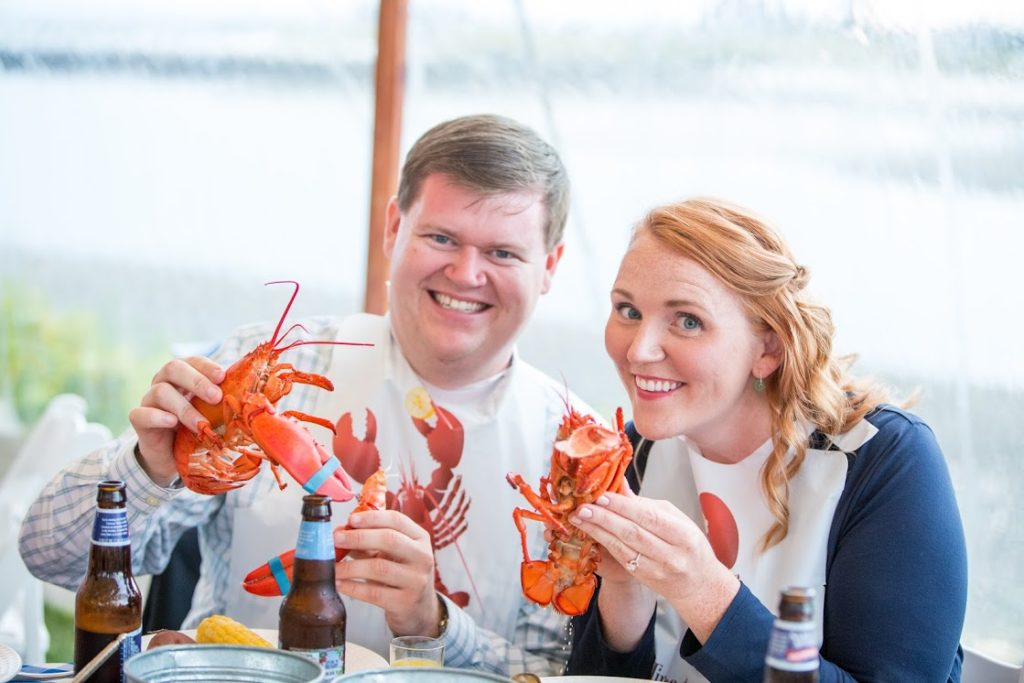 Eating Lobster. Photo credited to Rene Roy Photography Photo credited to Rene Roy Photography