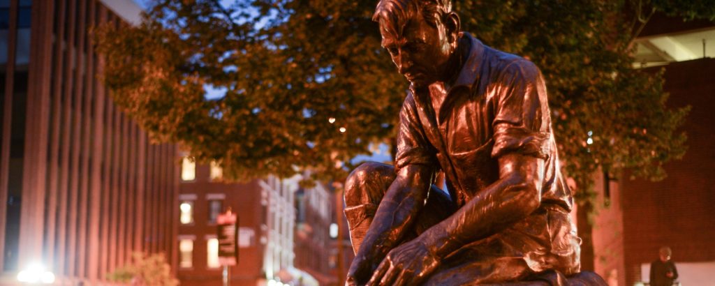 Lobsterman Statue in Arts District, Photo Credit: Corey Templeton Lobsterman Statue in Arts District, Photo Credit: Corey Templeton