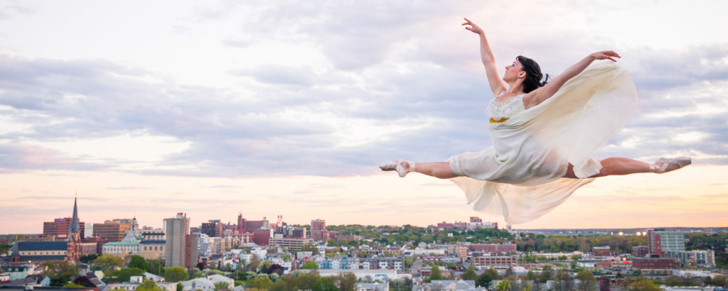 Ballet Dancer over Portland Skyline, Photo Credit: Jonathan Reece Ballet Dancer over Portland Skyline, Photo Credit: Jonathan Reece