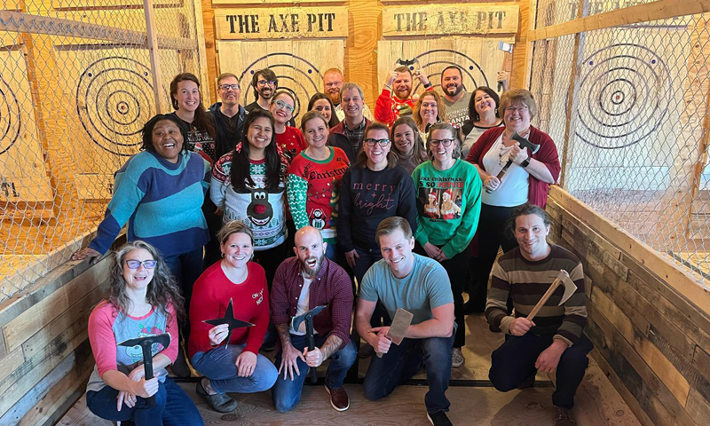 Group at The Axe Pit. Photo Credit: The Axe Pit Group at The Axe Pit. Photo Credit: The Axe Pit