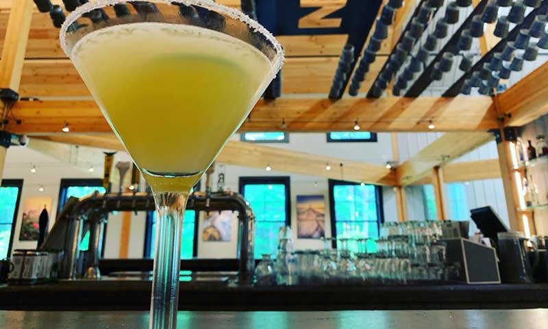Cocktail at Bar, Photo Courtesy of Nonesuch River Brewing Cocktail at Bar, Photo Courtesy of Nonesuch River Brewing