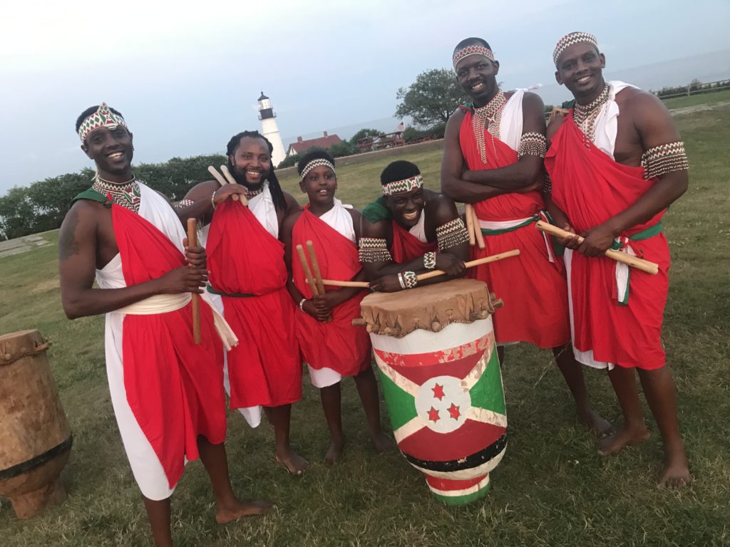 Burundi Drummers in Front of Portland Head Light, Photo Courtesy of Visit Portland / GLP Films Burundi Drummers in Front of Portland Head Light, Photo Courtesy of Visit Portland / GLP Films