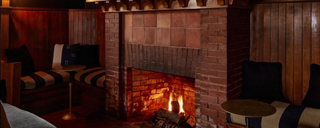 Blind Tiger Fireplace, Photo Courtesy of Read McKendree and Lark Hotels Blind Tiger Fireplace, Photo Courtesy of Read McKendree and Lark Hotels