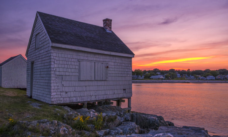 Willard Beach lobster shack beside colorful sunset, Photo Credit: CFW Photography Willard Beach lobster shack beside colorful sunset, Photo Credit: CFW Photography