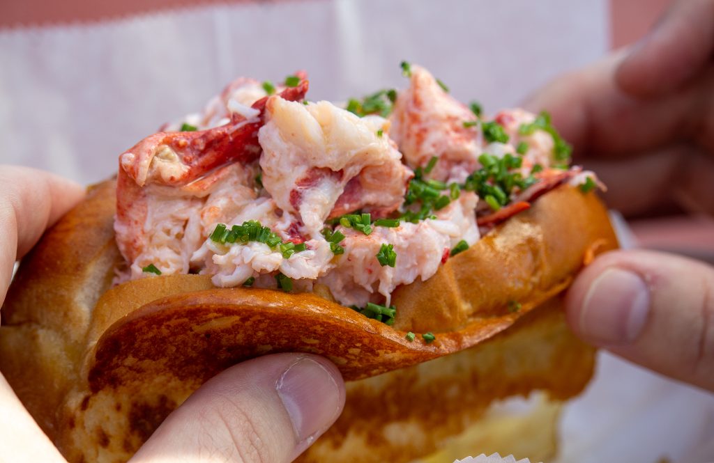 Bite into Maine Lobster rolls, Photo Credits: Serena Folding Bite into Maine Lobster rolls, Photo Credits: Serena Folding