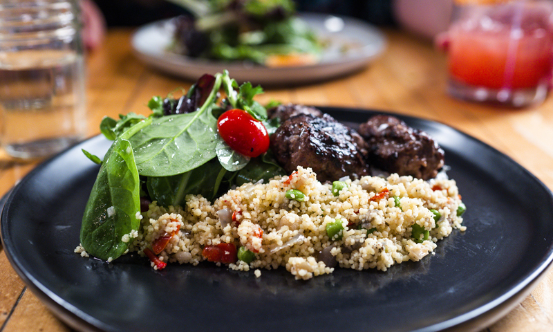 Meal at Gather. Photo Credit: Capshore Meal at Gather. Photo Credit: Capshore