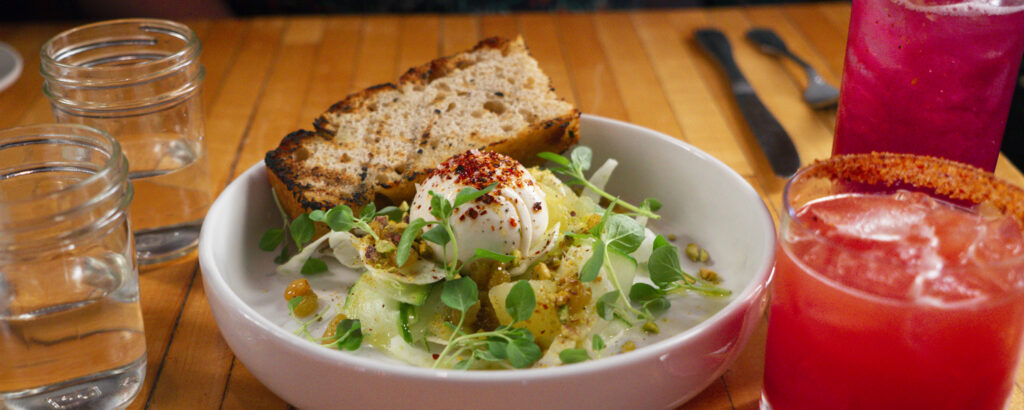 Burrata salad from Gather in Maine, Photo credit to Capshore Photography Photo credit to Capshore Photography