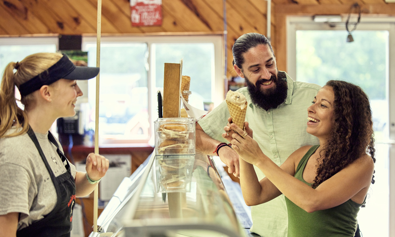 Ordering Ice cream, Photo credit: Lone Spruce Creative, courtesy of Maine Office of Tourism Ordering Ice cream, Photo credit: Lone Spruce Creative, courtesy of Maine Office of Tourism