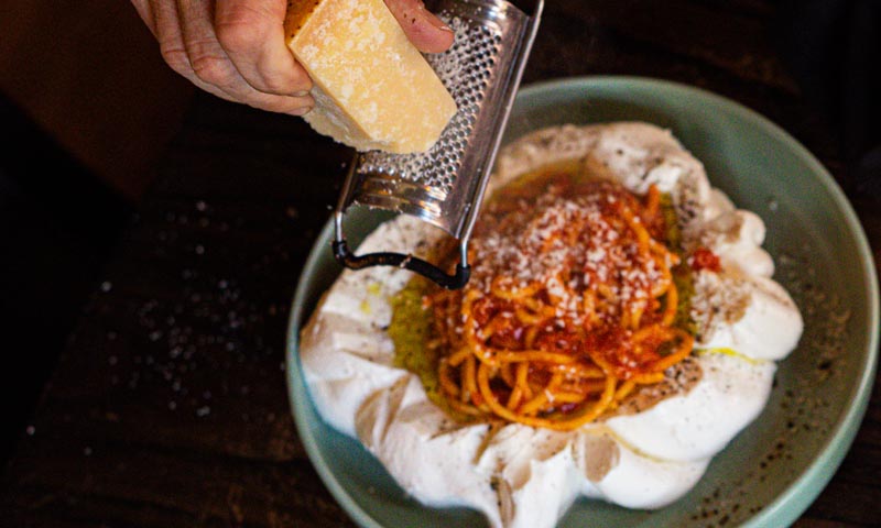 Pasta Dish at Roma. Photo Credit: Northern Attitude Creative Pasta Dish at Roma. Photo Credit: Northern Attitude Creative