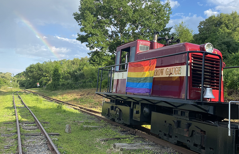 Pride Trains! - Photo Credit: Maine Narrow Gauge Pride Trains! - Photo Credit: Maine Narrow Gauge